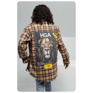 HGA Supply Lion of Judah Flannel Long Sleeve sz M